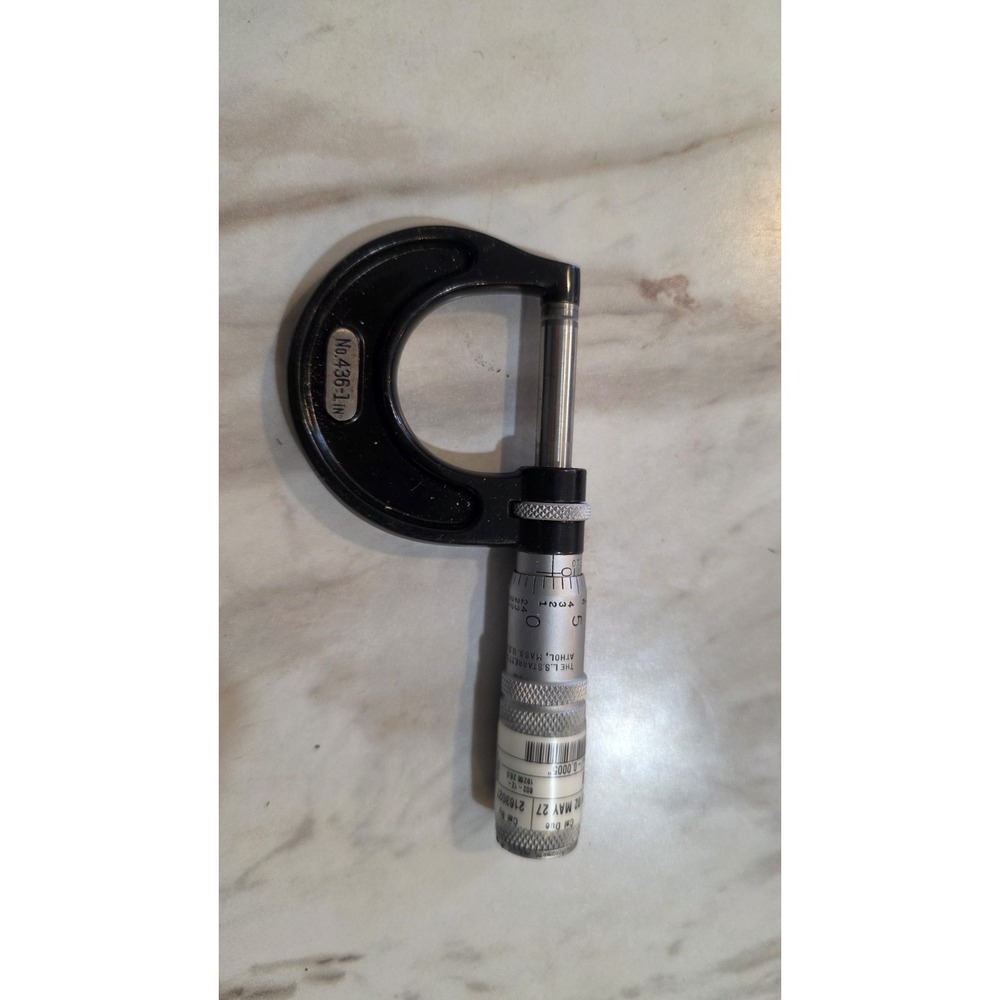 Starrett No. 436 1" Caliper Micrometer Tool untested